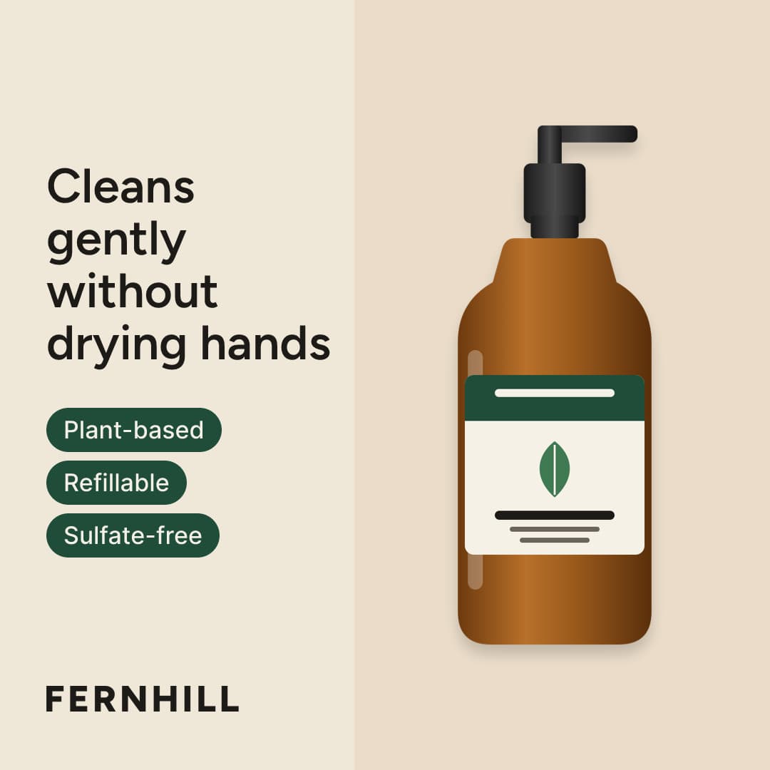 Cedar & Sage Hand Wash, as a benefit split ad